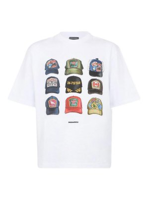DSQUARED2: t-shirts - White short-sleeved cotton T-shirt