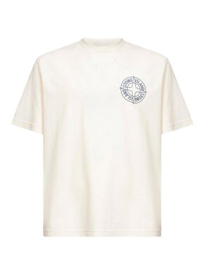 STONE ISLAND: t-shirts - Short-sleeved cotton T-shirt
