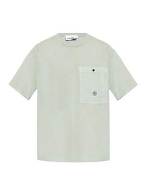 STONE ISLAND: t-shirts - Short-sleeved cotton T-shirt