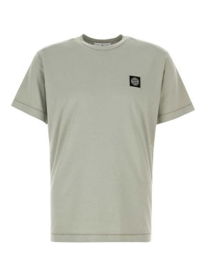 STONE ISLAND: t-shirts - Cotton piqué polo shirt