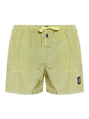 STONE ISLAND: トラウザーショーツ - ショートパンツ - イエロー
