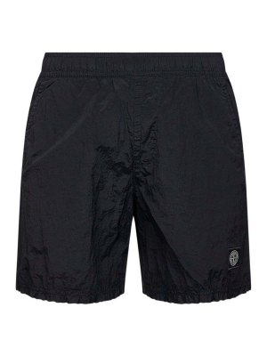 STONE ISLAND: トラウザーショーツ - ショートパンツ - 黒