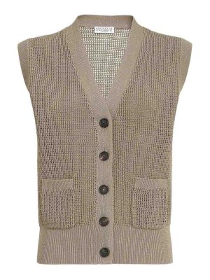 BRUNELLO CUCINELLI: ベスト - ベスト - ベージュ