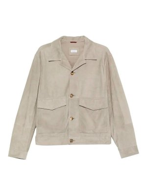 BRUNELLO CUCINELLI: leather jacket - Leather Jacket