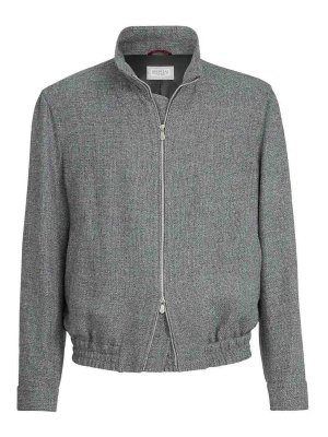 BRUNELLO CUCINELLI: ボンバージャケット - ボンバージャケット - グレー