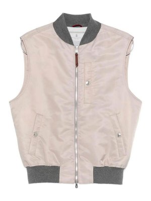 BRUNELLO CUCINELLI: ボンバージャケット - ボンバージャケット - ブラウン