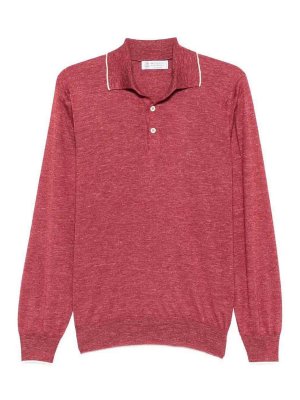 BRUNELLO CUCINELLI: Polos - Polo - Rojo Oscuro