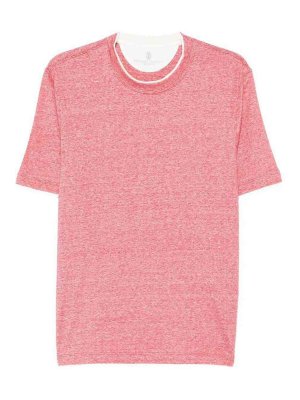 BRUNELLO CUCINELLI: Camisetas - Camiseta - Rojo