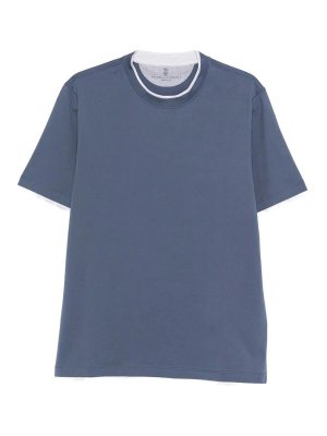 BRUNELLO CUCINELLI: Tシャツ - Tシャツ - ライトブルー