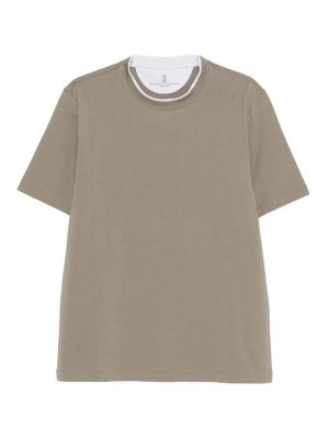 BRUNELLO CUCINELLI: Tシャツ - Tシャツ - ブラウン