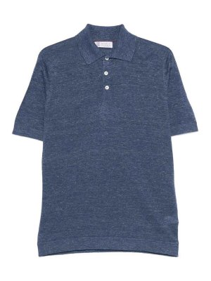 BRUNELLO CUCINELLI: ポロシャツ - ポロシャツ - デニム