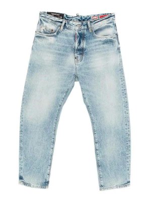 DSQUARED2: Jeans à jambe droite - Jean Droit - Bleu Foncé