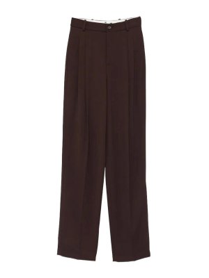 ELISABETTA FRANCHI: Pantalones casual - Pantalón Casual - Marrón