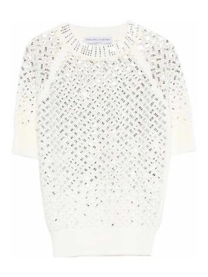ERMANNO SCERVINO: Pull col rond - Pull Col Rond - Blanc