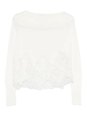 ERMANNO SCERVINO: Pull col rond - Pull Col Rond - Blanc