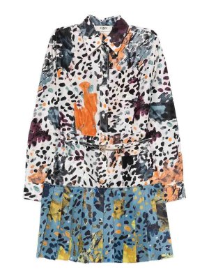 FENDI: knee length dresses - Falena Print Dress