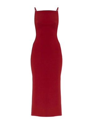 GIVENCHY: Knielange Kleider - Knielanges Kleid - Dunkelrot