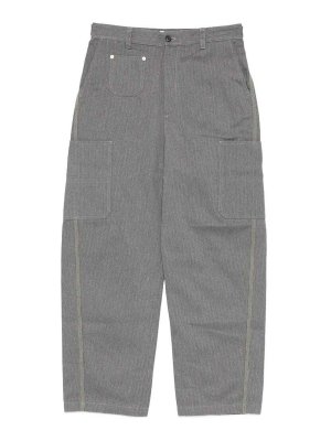 GIVENCHY: straight leg jeans - Denim Pants With Front  Seams