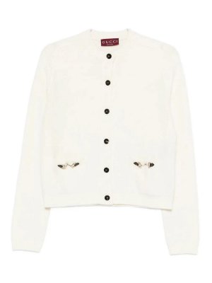 GUCCI: cardigans - Long Sleeve Crew-Neck Cardigan