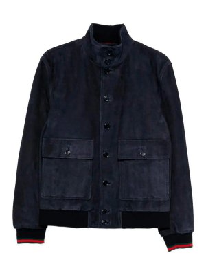 GUCCI: bombers - Leather Bomber Jacket