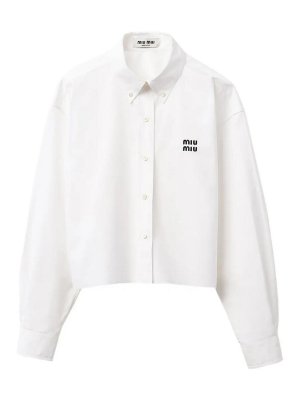 MIU MIU: shirts - Cropped Shirt