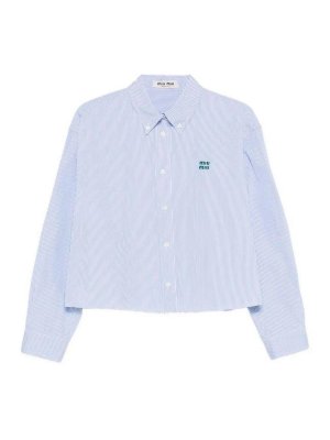 MIU MIU: shirts - Cropped Shirt