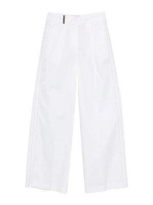 PESERICO: Pantalons casual - Pantalons Décontractés - Blanc