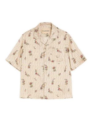 VALENTINO: shirts - Papier Floral Bowling Shirt