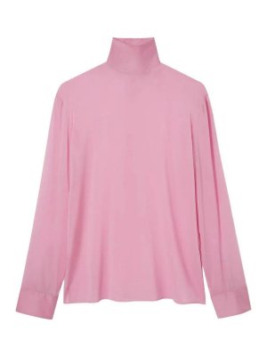 GUCCI: Turtlenecks & Polo necks - Silk Stretch Chiffon High Neck