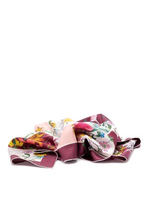 GUCCI: Stoles & Shawls - Mini Blocks Flora Foulard