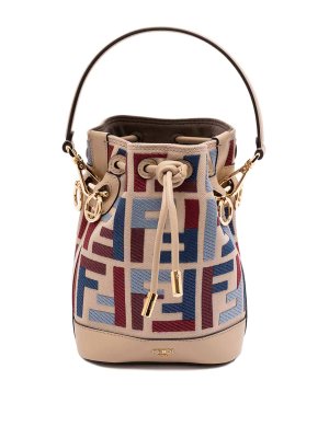 FENDI: clutches - Mon Tresor Canvas Mini Bag