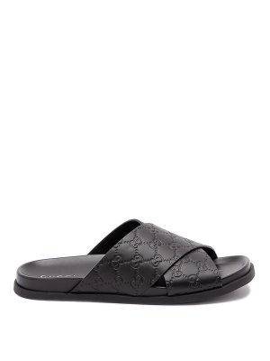 GUCCI: sandals - Gg Criss-Cross Sandals