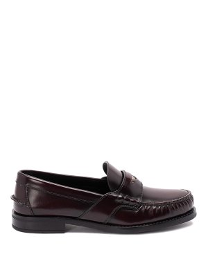 PRADA: Loafers & Slippers - Brushed Leather Loafers