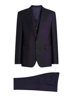 DOLCE & GABBANA: blazers - Single-Breasted Micro-Patterned Classic Suit
