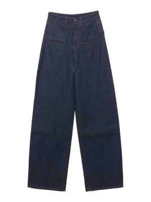 UMA WANG: Jeans Rectos - Vaqueros Rectos - Azul