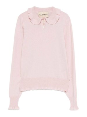 VALENTINO GARAVANI: crew necks - Ruffled-Collar Jumper