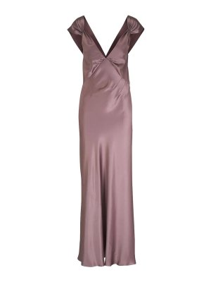 SAINT LAURENT: maxi dresses - Satin Long Dress
