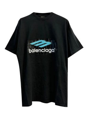 BALENCIAGA: Camisetas - Camiseta - Negro