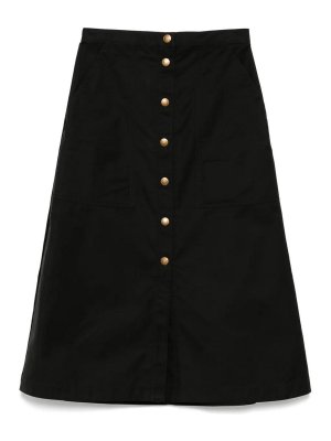 MONCLER: Jupes midi et au genou - Jupe Midi - Noir