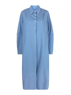 OUR LEGACY: Knielange Kleider - Knielanges Kleid - Blau