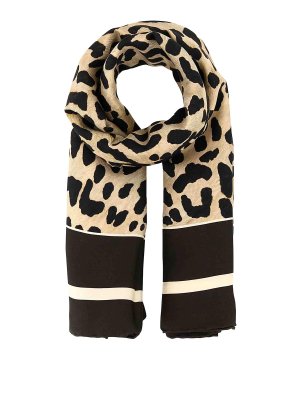 VALENTINO GARAVANI: scarves - Leopard-Print Scarf