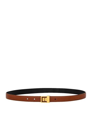 SAINT LAURENT: belts - La 66 Thin Leather Belt