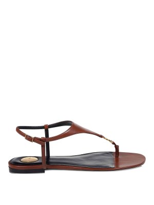 SAINT LAURENT: sandals - Cassandra Sandals In Smooth Leather