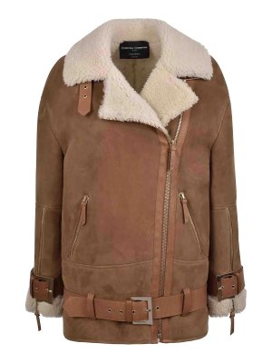 CHRISTINA CRAWFORD: Pellicce e montoni - Giacca In Shearling Con Cintura