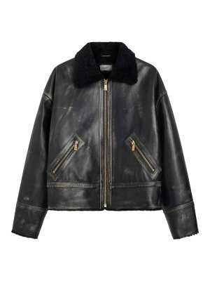 Pence: Lederjacken - Lederjacke - Schwarz