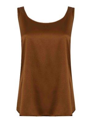 Max Mara: Tops y camisetas sin mangas - Top - Marrón
