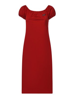 MIU MIU: short dresses - Cotton Dress With Logo