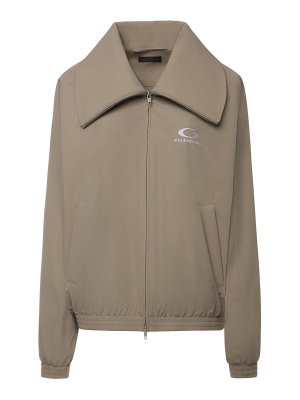 BALENCIAGA: casual jackets - Zip-Up Jacket With Logo