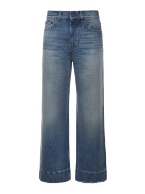 CHLOE': straight leg jeans - Cropped Denim Jeans