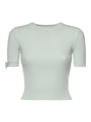 Courreges: Tops & Débardeurs - Top - Vert Clair